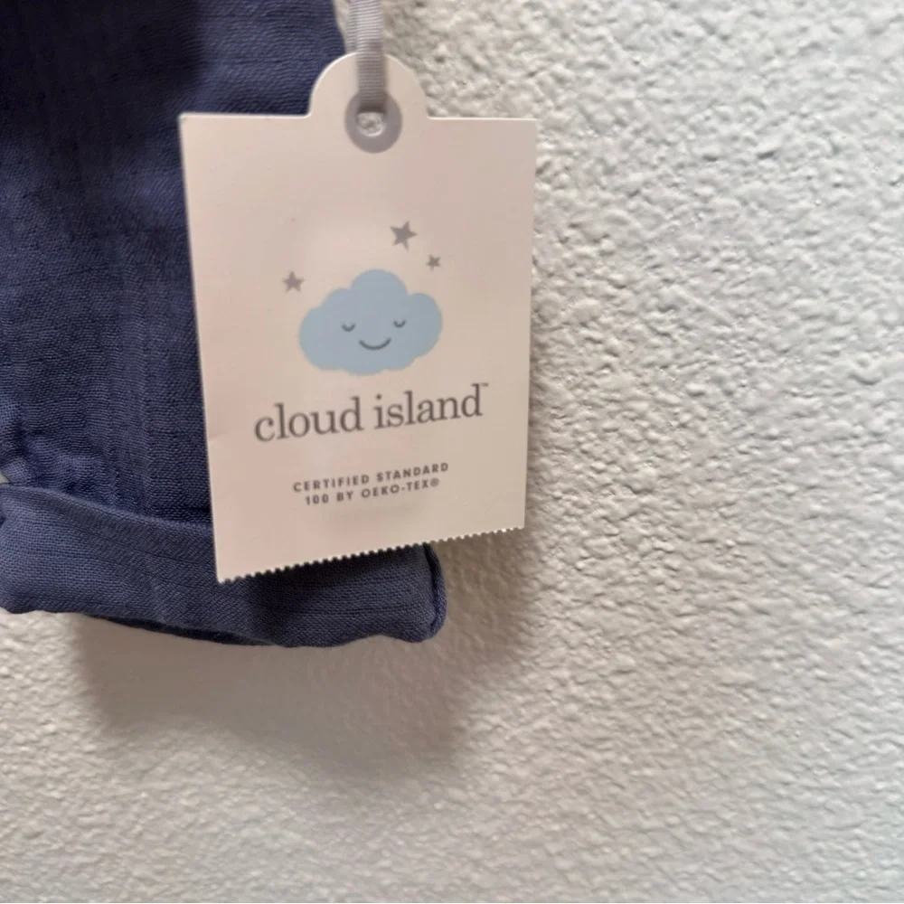NWT Cloud Island Newborn Two Piece Striped Outfit with Navy Pants, Comfy